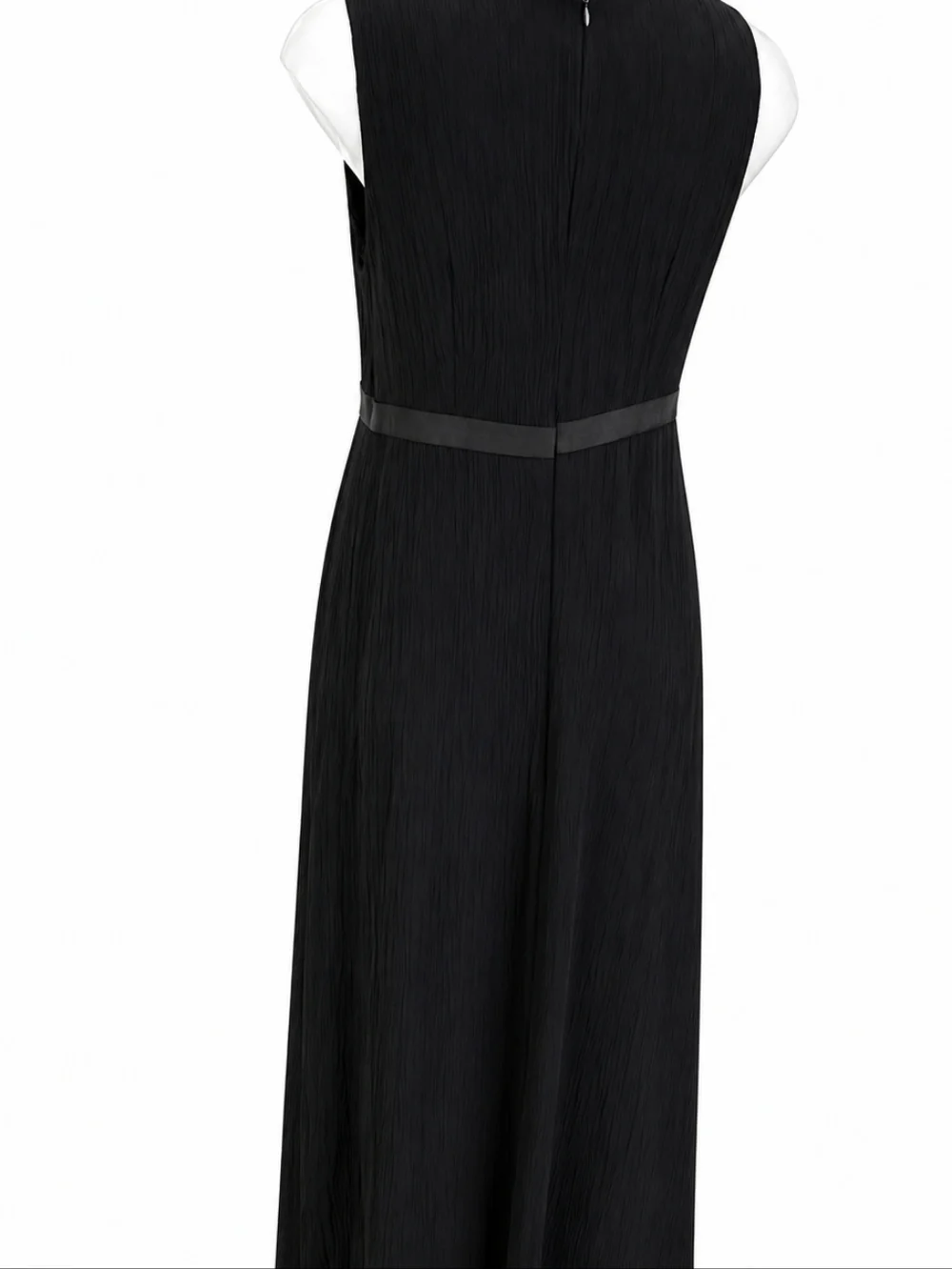 Vintage Liz Claiborne Black Pleated Dress Sleeveless Midi Cocktail Dress 10